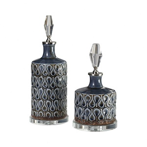 Varuna - 13.5 inch Bottle (Set of 2) - 5 inches wide by 5 inches deep