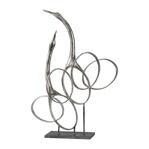 Admiration - 19.13 inch Bird Sculpture - 14.75 inches wide by 4 inches deep