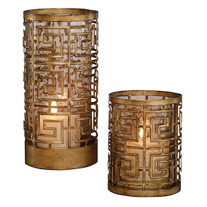 Ruhi - 10.5 inch Candle Holder (Set of 2) - 5 inches wide by 5 inches deep