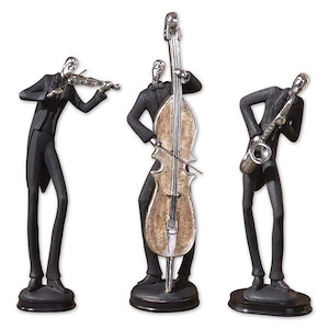 Musicians - 17.75 inch Figurine (Set of 3) - 5 inches wide by 4.38 inches deep