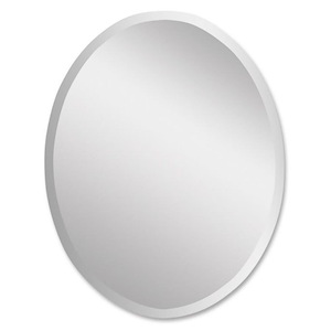 Frameless Vanity Oval Mirror - 22 inches wide by 0.5 inches deep