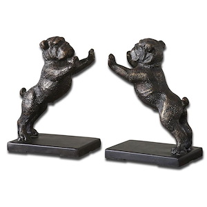 Bulldogs - 6.5 inch Bookend (Set of 2) - 4.13 inches wide by 2.75 inches deep
