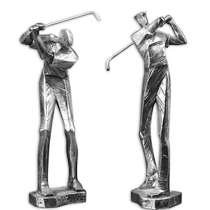 Practice Shot - 16 inch Statue (Set of 2) - 6.75 inches wide by 3.38 inches deep
