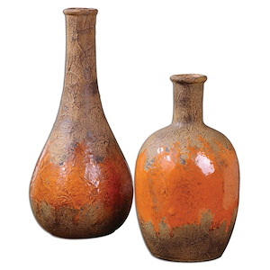 Kadam - 12 inch Vase (Set of 2) - 5.5 inches wide by 5.5 inches deep