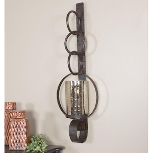 Falconara - 39 inch Metal Candle Wall Sconce - 13 inches wide by 8 inches deep