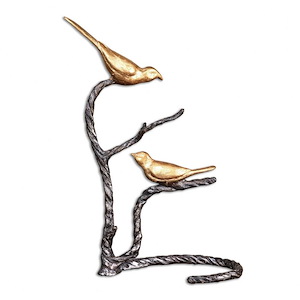Birds On A Limb - 18.25 inch Sculpture