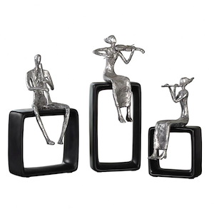Musical Ensemble - 14.88 inch Statue (Set of 3) - 5.88 inches wide by 4.88 inches deep