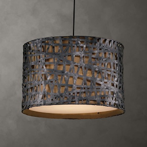 Alita  Pendant 3 Light Silkened Bronze - 22 inches wide by inches deep