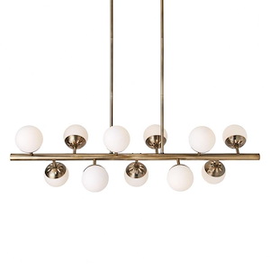 Droplet - 11 Light Linear Chandelier-13.63 Inches Tall and 52 Inches Wide