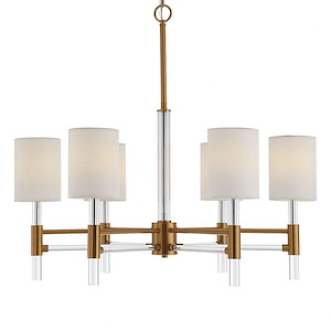 Welkin - 6 Light Chandelier-27.75 Inches Tall and 30 Inches Wide