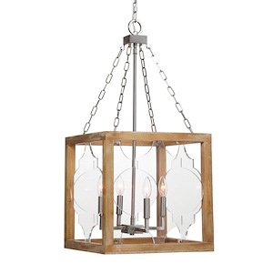 Perspex Pendant 4 Light - 16 inches wide by 16 inches deep