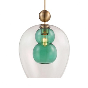 Shamrock - 1 Light Pendant-21.5 Inches Tall and 15.75 Inches Wide