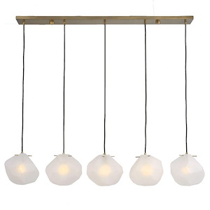 Geodesic - 5 Light Linear Pendant-8.25 Inches Tall and 47 Inches Wide - 1286894
