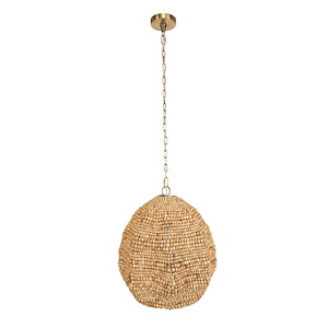Kauri - 1 Light Pendant-20 Inch Tall and 18 Inch Wide - 1374548