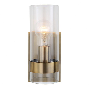 Cardiff - 1 Light Cylinder Wall Sconce-10.13 Inches Tall and 4.5 Inches Wide