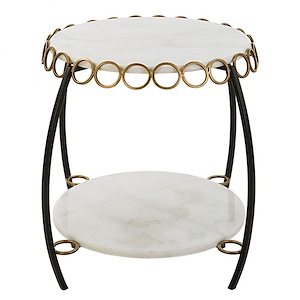 Chainlink - Side Table-21.75 Inches Tall and 25.25 Inches Wide