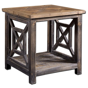 Spiro - 21.63 inch End Table - 19.75 inches wide by 19.75 inches deep