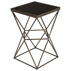 Uberto - 24 inch Caged Frame Accent Table - 15 inches wide by 15 inches deep