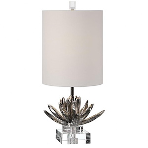 Silver Lotus - 1 Light Accent Lamp - 11 inches wide by 11 inches deep