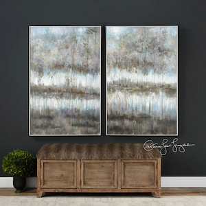 Gray Reflections - 52.75 inch Landscape Art (Set of 2)