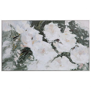 Sweetbay Magnolias  - 57 inch Hand Painted Art - 57 inches wide by 2.25 inches deep