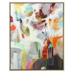 Renewal - Framed Abstract Art-54.75 Inches Tall and 43.75 Inches Wide