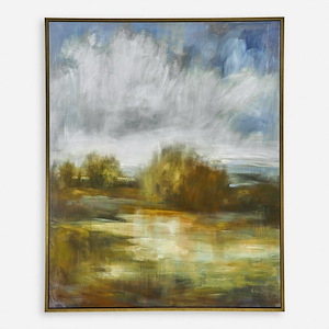 John&#39;s Field - Framed Landscape Wall Art-51.5 Inches Tall and 41.5 Inches Wide