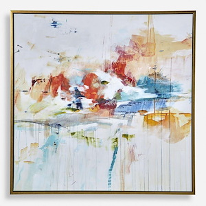 Dream State - Framed Abstract Wall Art-41.5 Inches Tall and 41.5 Inches Wide