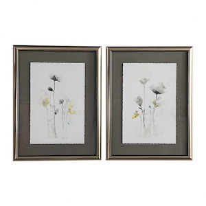 Stem Illusion - 34 inch Floral Art (Set of 2) - 26 inches wide by 1.5 inches deep