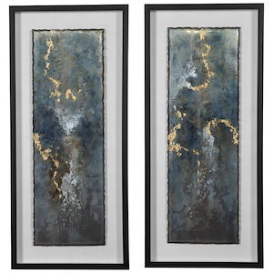 Glimmering Agate - 43.5 Inch Abstract Print (Set of 2)