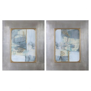 Gilded Whimsy - 36.5 inch Abstract Print (Set of 2)