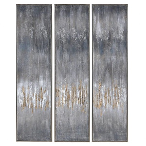 Gray - 61 inch Hand Painted Canvas (Set of 3)