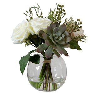Belmonte - 14 Inch Floral Bouquet and Vase