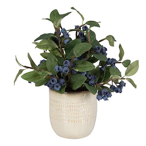 Blueberry Fields - Planter-12 Inches Tall and 10 Inches Wide