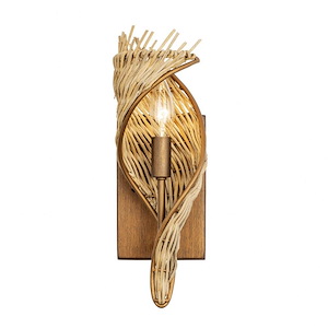Flow - 1 Light Left Wall Sconce In Art Deco Style-13 Inches Tall and 5.5 Inches Wide