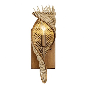 Flow - 1 Light Right Wall Sconce In Art Deco Style-13 Inches Tall and 5.5 Inches Wide