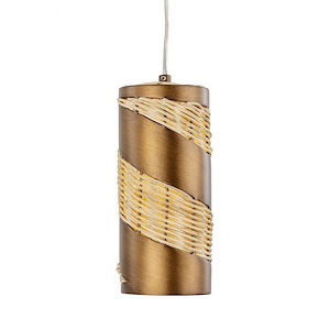 Flow - 1 Light Mini Pendant In Art Deco Style-10 Inches Tall and 4 Inches Wide