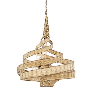 Flow - 6 Light Twist Pendant In Art Deco Style-31.5 Inches Tall and 26 Inches Wide