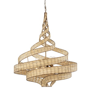 Flow - 8 Light Twist Pendant In Art Deco Style-46 Inches Tall and 36 Inches Wide - 1286651