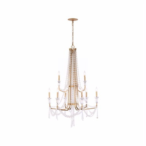 Barcelona - 9 Light Chandelier-45 Inch Tall and 34 Inch Wide - 1428569