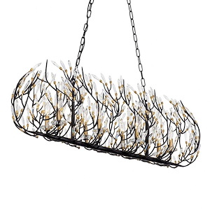 Bask - 8 Light Linear Pendant In Glam Style-13.25 Inches Tall and 48 Inches Wide - 1286655