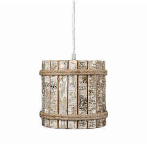 Woody - 1 Light Mini Pendant In Urban Rustic Style-7.87 Inches Tall and 7.87 Inches Wide - 728120