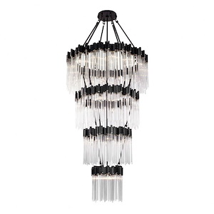 Matrix - 30 Light 4-Tier Chandelier In Glam Style-95 Inches Tall and 40 Inches Wide