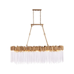 Matrix - 10 Light Linear Pendant-45 Inch Tall and 60 Inch Wide - 1428579