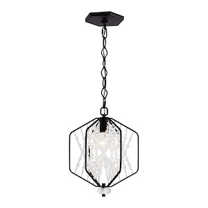 Chelsea 1-Light Mini Pendant in Glam Style 15.5 Inches Tall and 12 Wide