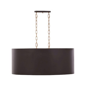 Cannery - 6 Light Oval/Linear Pendant-13 Inch Tall and 30 Inch Wide - 1428585