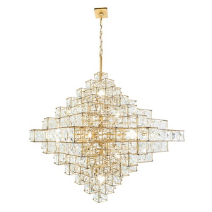 Cubic - 18 Light Pendant In Luxury and Glam Style-46 Inches Tall and 47.5 Inches Wide