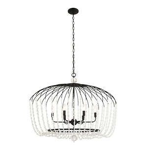 Voliere - 6 Light Oval Pendant