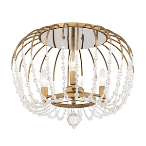Voliere - 3 Light Semi-Flush Mount In Coastal Style-14.5 Inches Tall and 18.25 Inches Wide
