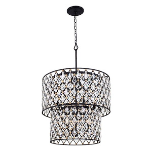 Windsor 7-Light Chandelier in Glam Style 27.75 Inches Tall and 24.75 Wide